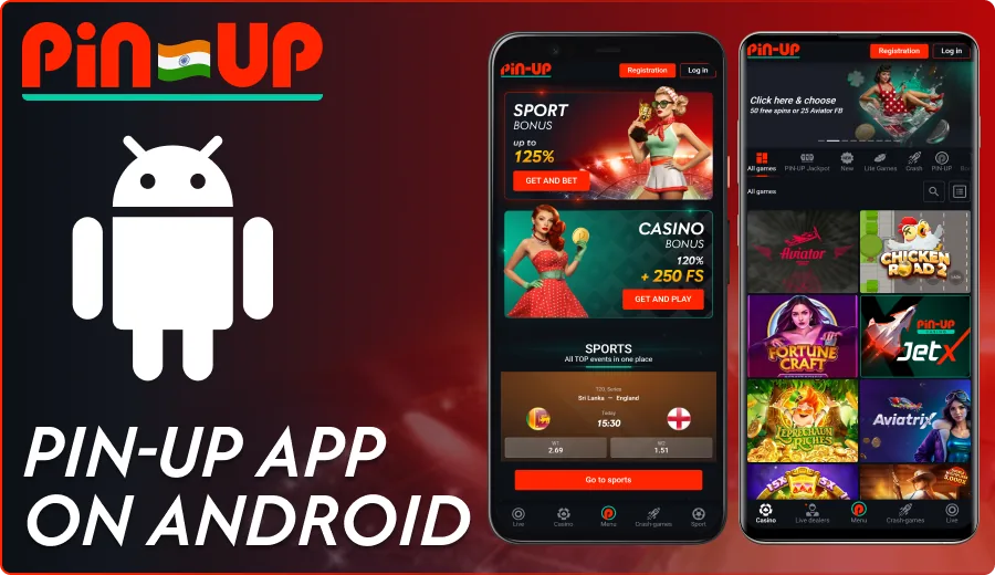 Pin-Up app on Android with sports and casino bonuses